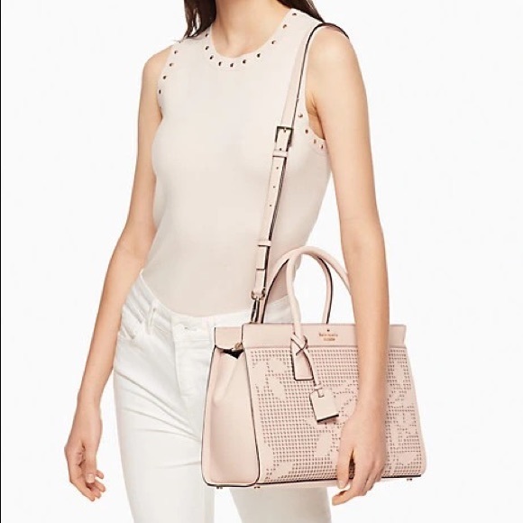 Kate Spade Cameron Street Perforated Candace Satchel Crossbody Dolce - Picture 4 of 10